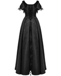 Punk Rave Womens Long Gothic Jacquard Ballgown Wedding Dress - Black