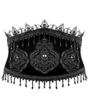 Dark In Love Womens Gothic Velvet Beaded Waist Cincher Corset Belt