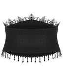 Dark In Love Womens Gothic Velvet Beaded Waist Cincher Corset Belt