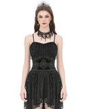 Dark In Love Womens Gothic Velvet Beaded Waist Cincher Corset Belt
