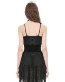 Dark In Love Womens Gothic Velvet Beaded Waist Cincher Corset Belt
