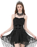 Dark In Love Womens Gothic Velvet Beaded Waist Cincher Corset Belt