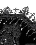 Dark In Love Womens Gothic Velvet Beaded Waist Cincher Corset Belt