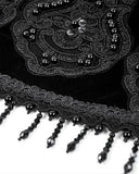Dark In Love Womens Gothic Velvet Beaded Waist Cincher Corset Belt