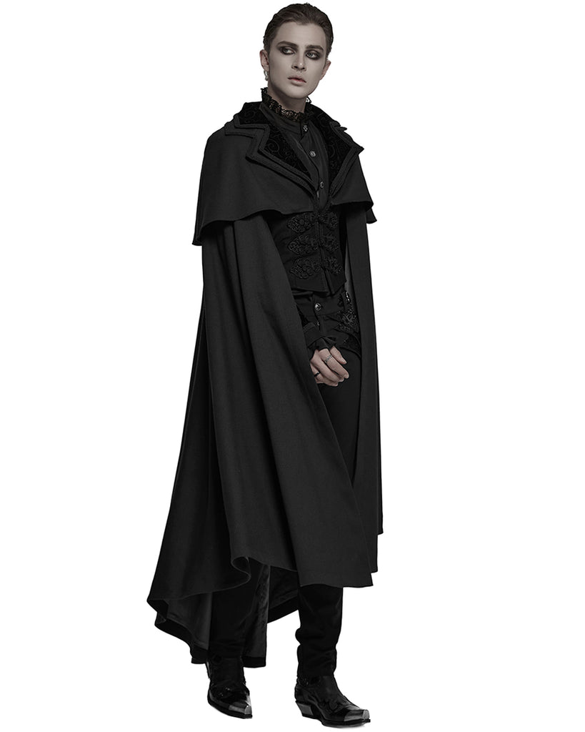 Vampire Rava Punk Rave Mens Salazar Regency Gothic Vampire Cloak - Black – Violent ...