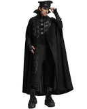 Punk Rave Mens Long Dark Gothic Cyberpunk Apocalyptic Spiked Cloak Cape Black