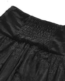 Dark In Love Womens Long Gothic Corset-Waist Velvet & Lace Applique Maxi Skirt