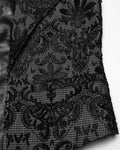 Punk Rave Mens Gothic Aristocrat Houndstooth Damask Waistcoat Vest - Black & White