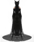 Dark In Love Womens Extra Long Gothic Train Skirt