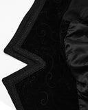 Punk Rave Mens Salazar Regency Gothic Vampire Cloak - Black