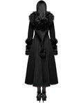 Devil Fashion Whispering Forest Womens Gothic Coat - Black