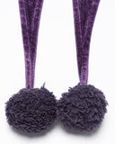 Punk Rave Daily Life Womens Velvet Gothic Lolita Hooded Split Tails Bolero Cape - Purple