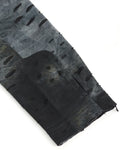 Devil Fashion Mens Apocalyptic Punk Broken Knit Top - Grey & Black