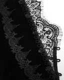 Eva Lady Katie's Obsession Womens Gothic Tailcoat Jacket - Black Velvet & Lace