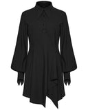 Punk Rave Daily Life Womens Gothic Witch Asymmetric Shirt Dress