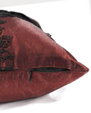 Devil Fashion Gothic Home Sateen & Lace Filled Cushion - Red & Black