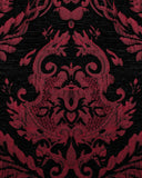 Punk Rave Mens Gothic Regency Damask Tapestry Waistcoat Vest - Black & Red