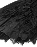 Dark In Love Womens Elegant Gothic Black Lace Off-Shoulder Evening Prom Dress