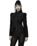 Punk Rave Womens Gothic Embroidered Victorian Woolen Riding Jacket