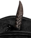 Punk Rave Mens Apocalypse Wasteland Punk Western Skulls Cowboy Hat - Black