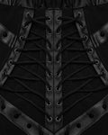 Punk Rave Daily Life Long Gothic Techwear Side-Split Lacing Maxi Skirt