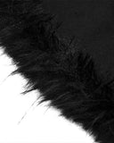 Dark In Love Womens Gothic Lolita Faux Fur Trim Hooded Cloak