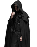 Punk Rave Necromancer Mens Hooded Gothic Travelling Cloak