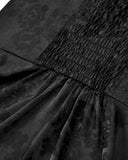 Dark In Love Womens Long Gothic Jacquard & Lace Cap-Sleeve Midi Dress