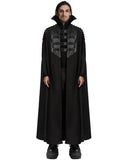 Punk Rave Mens Long Dark Gothic Cyberpunk Apocalyptic Spiked Cloak Cape Black