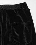 Punk Rave Womens Gothic Velvet & Lace Flared Leggings