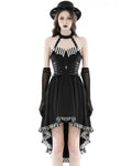 Dark In Love Womens Gothic Harlequin Lolita Crucifix Dress - Black & White