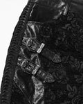 Punk Rave Womens Baroque Gothic Rose Flared Pants