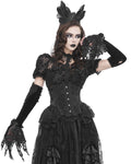 Devil Fashion Womens Gothic Lace Embellished Waist Cincher Corset