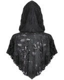 Dark In Love Womens Shredded Apocalyptic Punk Hooded Capelet Shrug