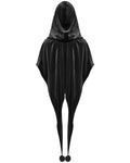 Punk Rave Daily Life Womens Velvet Gothic Lolita Hooded Split Tails Bolero Cape - Black
