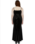 Punk Rave Plus Size Womens Gothic Velvet & Lace Dark Hearts Maxi Dress