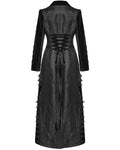 Punk Rave Womens Long Gothic Velvet & Jacquard Court Coat