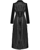 Punk Rave Womens Long Gothic Velvet & Jacquard Court Coat