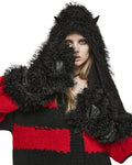 Punk Rave Daily Life Faux Monster Fur Hooded Scarf