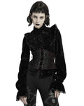 Punk Rave Lenore Gothic Cincher Corset - Red Velvet