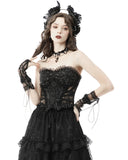 Dark In Love Elegant Lace Up Guiture Lace Gloves