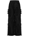 Punk Rave Mens Apocalyptic Gothic Shredded Knit Wide Leg Pants