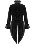 Devil Fashion Athanasius Womens Gothic Tailcoat Jacket - Black Damask