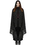 Punk Rave Plus Size Womens Dark Gothic Lace Hooded Cloak Cape