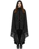 Punk Rave Plus Size Womens Dark Gothic Lace Hooded Cloak Cape