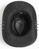 Devil Fashion Mens Post Apocalyptic Gothic Bullet Fedora Hat - Black