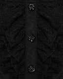 Punk Rave Womens Gothic Rose Lace Off Shoulder Blouse Top