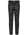 Punk Rave Mens Gothic Aristocrat Embroidered Damask Houndstooth Dress Pants