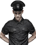 Punk Rave Commandant Mens Steampunk Military Cap