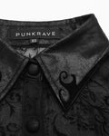 Punk Rave Enamoured Dusk Womens Sheer Gothic Blouse Top & Cravat